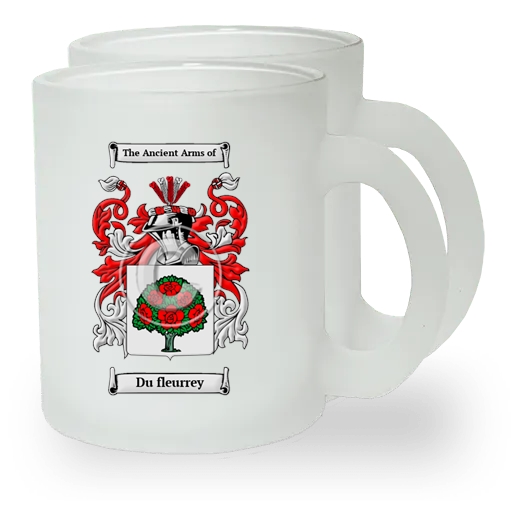 Du fleurrey Pair of Frosted Glass Mugs